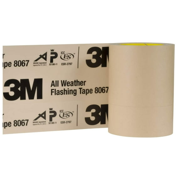 3M Flashing Tape 8067 â 6 in x 75 ft - Waterproof - Adhesive Backed - All Weather - Seal Doors, Windows, Openings in Wood Frame Construction