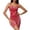 Red, variant on HNMKIU Plus Size Fashion Womens Rompers with Built In Support and Open Bust Design Control Shaping Bodysuit Jumpsuits for Women Plus Size Black,L