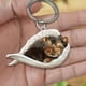 thumbnail image 3 of Lindo colgante de perro ángel durmiente, llavero acrílico de perro ángel durmiente, colgante 2D para coche, mochila, árbol de Navidad, regalo de cumpleaños, decoración del hogar, 3 of 7
