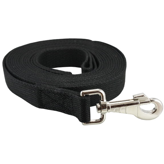 Dog Leash 1" Wide Cotton Web 15 Ft Long for Training Swivel Locking Snap, Pitt Bull, Cane Corso