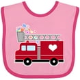 thumbnail image 3 of Inktastic Easter Red Firetruck with Pink Hearts Boys or Girls Baby Bib, 3 of 4