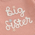 thumbnail image 4 of Big Sister Little Sister Matching Outfits Toddler Baby Girl Chunky Knit Sweater Winter Warm Sweatshirt Knitted Pullover Top Clothes, 4 of 8