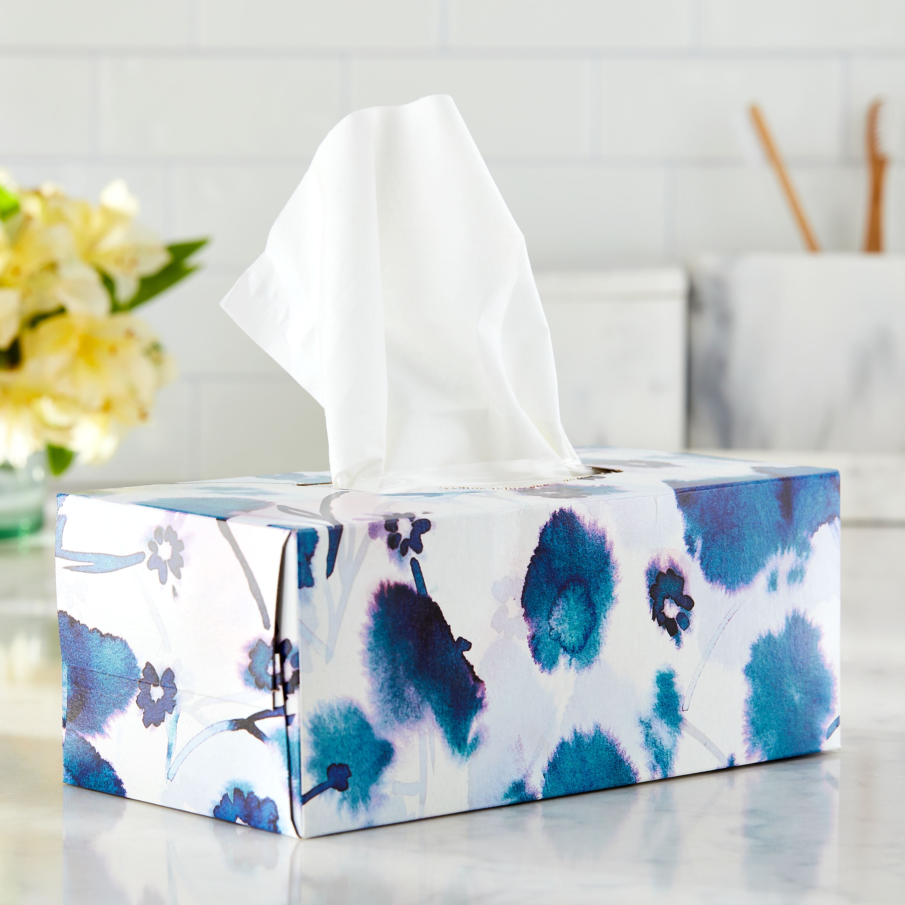 Great Value Soothing Lotion Facial Tissues, 4 Flat Cartons, 120 Tissues per Carton
