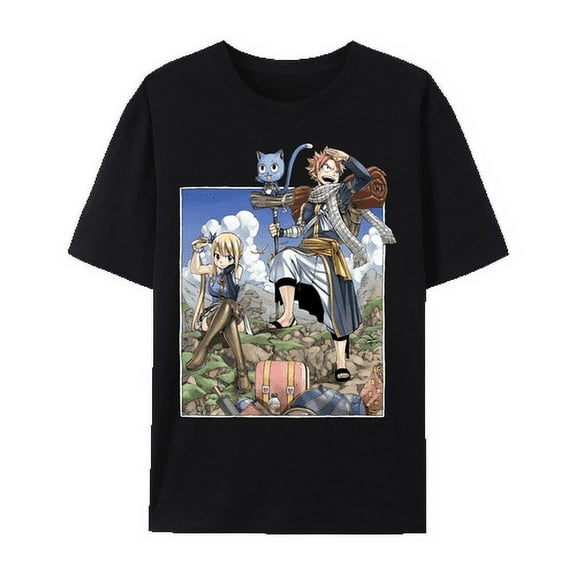 QingYee Japanese Anime Unisex Fairy Tail Natsu Dragneel & FT Member Graphic Cotton Short Sleeve T Shirt