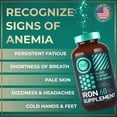 thumbnail image 2 of Wild Fuel Iron Supplement for Women 35 mg + Folic Acid 400 Mcg – Iron Deficiency & Anemia Support – 60 Vegan Tablets, 2 of 8