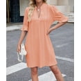 thumbnail image 4 of ZANKLEY Dress for Women V Neck Short Sleeves Casual Flowy Summer Beach Vacation Shifts, 4 of 13