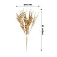 thumbnail image 3 of Efavormart 2 Pack | 21" Metallic Gold Artificial Fern Leaf Branches, Faux Decorative Bouquets, 3 of 10