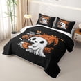 thumbnail image 3 of Erosebridal Cute Halloween Pattern Twin Quilt Set,Ghost Pumpkin Drink Twin Coverlet Set For Girls,2pcs, 3 of 7