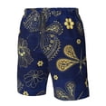 thumbnail image 5 of Kdxio Vintage Golden Butterfly Pattern Mens Casual Shorts - Drawstring Summer Beach Sports Shorts for Men, 5 of 9