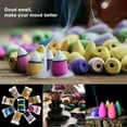 thumbnail image 3 of Farfi 45Pcs/Set Incense Cone Natural Back-flow Cone Shape Tiny Tower Incense for Spa (Lily), 3 of 13