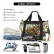 thumbnail image 5 of Easygdp Floral Rhino With Birds Bolsa de Gimnasio, Bolsa de Viaje Duffel, Bolsa de Fin de Semana con Compartimentos, Bolsa de Mano para Noche, 5 of 7