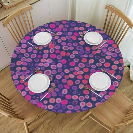 

Tllo0ord Round Table Cloth Wipe Clean Table Cover for Outdoor/Indoor Use Blossoming Petals Spring Fits up Tables 31-35