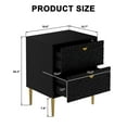 thumbnail image 2 of Boyel Living Nightstand with 2 Drawers, Modern Night Stand End Table Wood Bedside Table for Living Room Bedroom, Black, 2 of 8