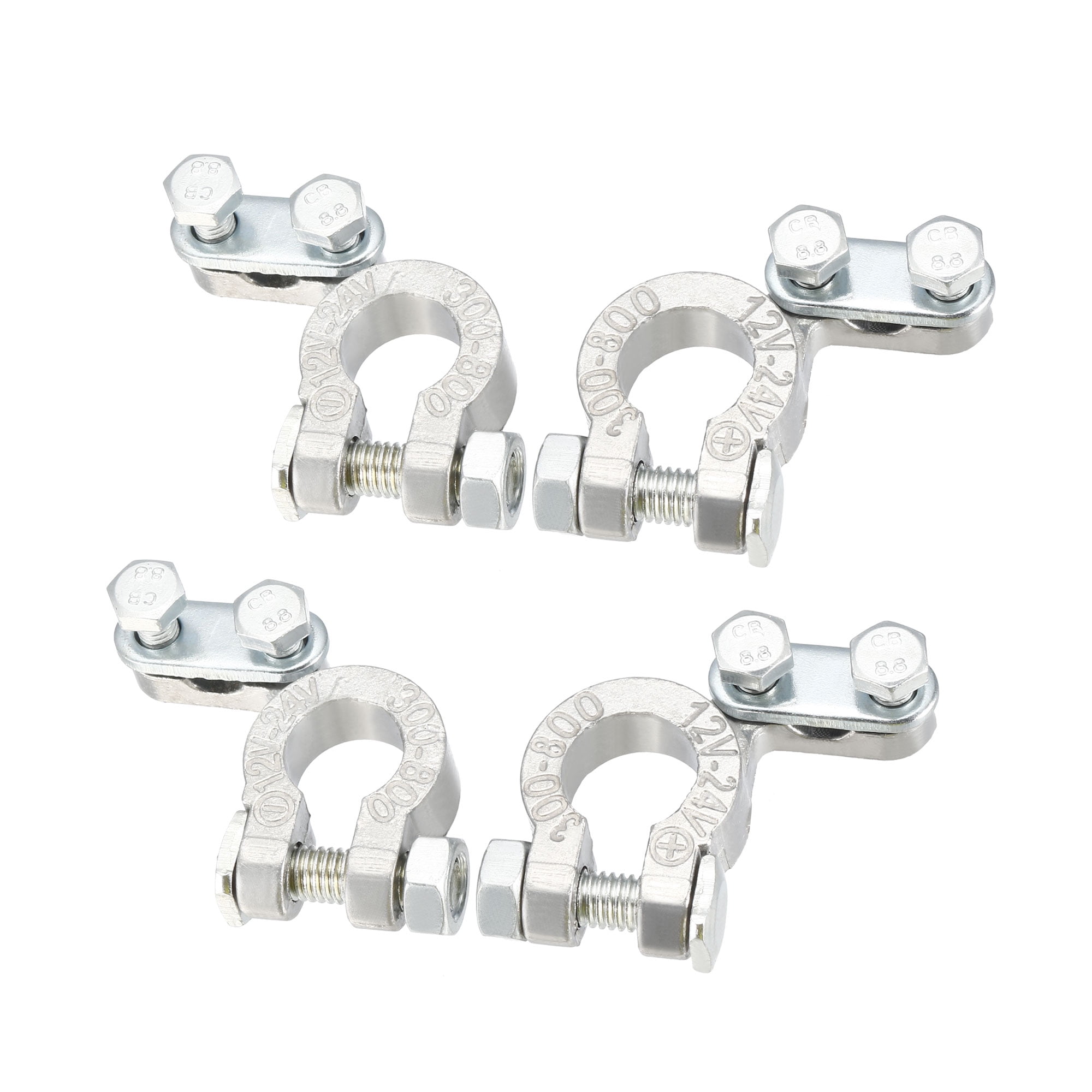 Top Post Battery Terminal Positive Negative Clamp Set 12V24V Titanium Alloy for Ship Boat Truck