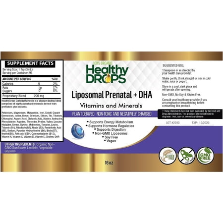 Liposomal Prenatal Vitamins - Minerals and DHA 16 oz