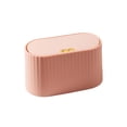 thumbnail image 2 of Desktop Trash Can, Small Plastic Push Type Wastebasket, Compact and Space-Saving Office & Bedroom Trash Bin, Sleek Modern Design, Double-Layered for Easy Maintenance and Organization, 2 of 6