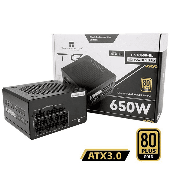 Thermalright TR-TG650-BL 650W  ATX3.0 Power Supply Black Embossed Line Gold Medal Full Module Desktop 24pin Interface