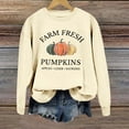 thumbnail image 3 of Fall Sweatshirts for Women 2025 Farm Fresh Pumpkins Halloween Thanksgiving Graphic Crewneck Sweatshirt Pullover Tops, 3 of 4