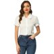 thumbnail image 1 of Camisa de manga corta con botones Allegra K cuello de muñeca blanco XL, 1 of 4