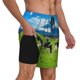 thumbnail image 2 of Balery Grazing Cows Mountain View Bañador para hombre, shorts de playa de secado rápido con entrepierna y forro de compresión-Medium, 2 of 6
