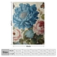 thumbnail image 4 of Creowell Flowers Butterflies Detailed Painting Print Throw Blanket for Bed Couch Car, All Seasons Flannel Material Blanket for Kids and Adults 60x80in, 4 of 6