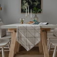 thumbnail image 2 of AUQ Table Runner,Geometric Checkerboard Print Table Runners,Dual-Layer Craftsmanship Versatile Table Decor Table Cover,Black,30*180cm, 2 of 4