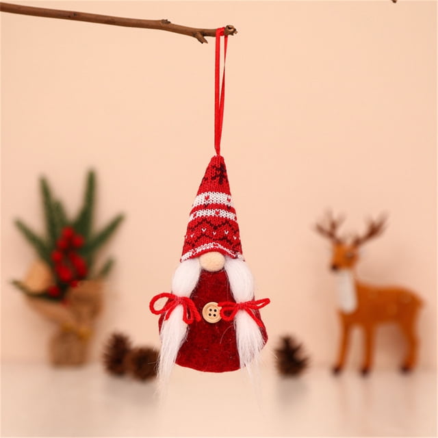 Muñeco de gnomo Fiudx colgante navideño decoración para árbol de Navidad