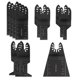 thumbnail image 1 of Hojas de sierra oscilante, acero inoxidable/acero con alto contenido de carbono Herramientas oscilantes Accesorios multifunción universales Hojas de sierra Juego de hojas de sierra de 11 piezas, 1 of 2