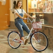HTNBO 26 Inch Classic Bicycle Retro Bicycle Beach Cruiser Bicycle Retro Bicycle