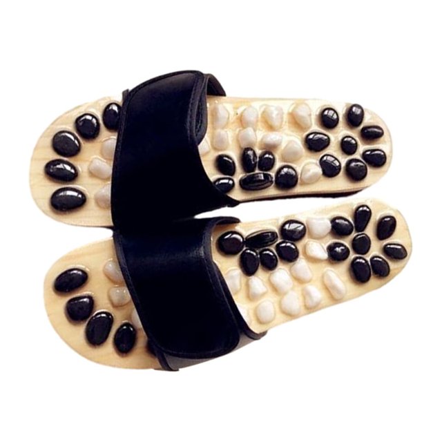 Qarigey Zapatillas con estilo: manténgase cómodo y a la moda en cualquier entorno, zapatos masajeadores fáciles de usar. masajeadores piedra blanca negra