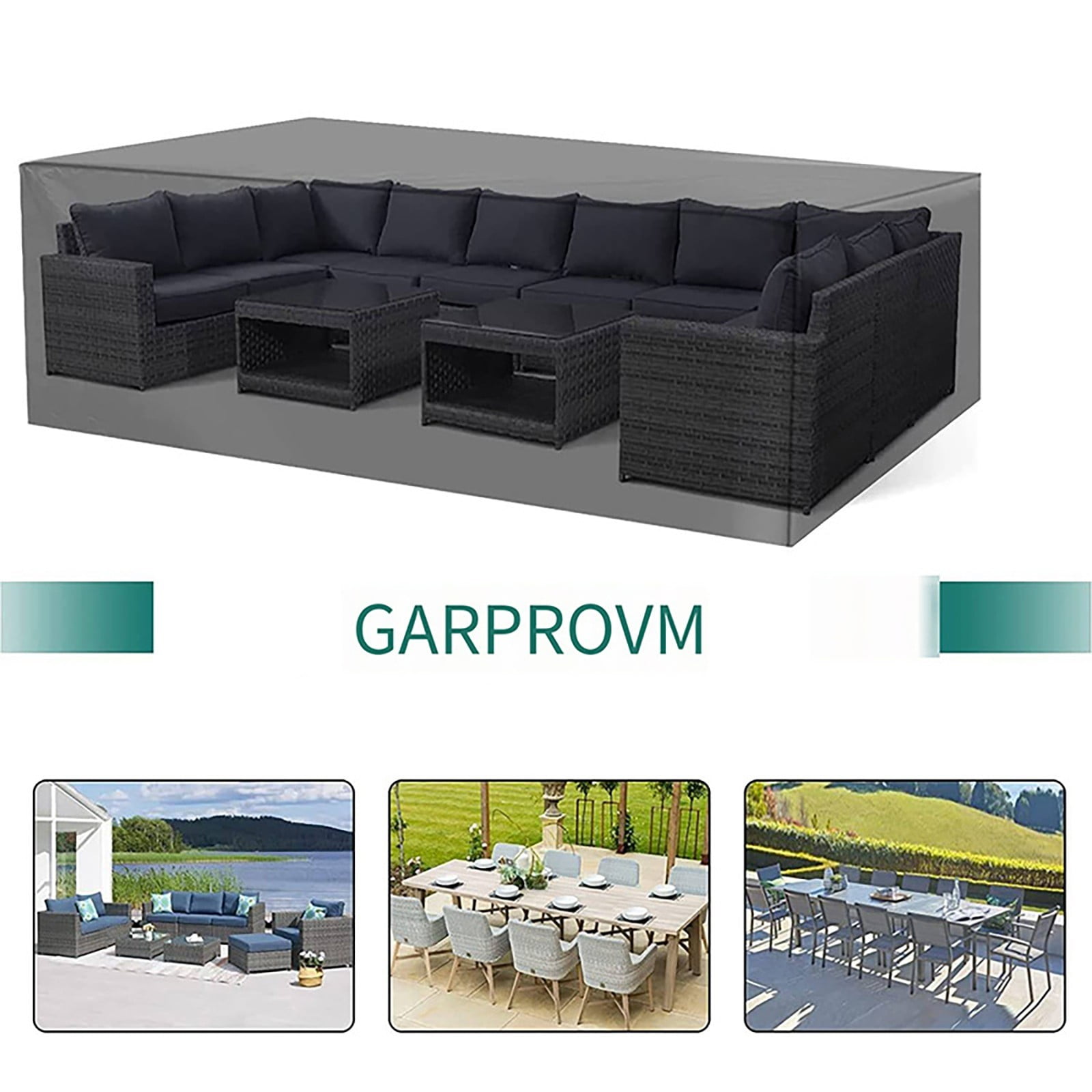 Patio Furniture Outdoor Sectional Furniture Set Cover, Table Chair Sofa Furniture Protective Cover, Outdoor Furniture Cover Waterproof, Outside Table and Chair Covers (41 Inch x 40 Inch x 19 Inch)