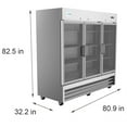 thumbnail image 6 of Koolmore 81 in. Three-Door Reach-In Refrigerator - 72 Cu Ft. Stainless Steel RIR-3D-GD, 6 of 10