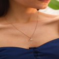 thumbnail image 2 of Kinitial-collar de acero inoxidable con grabado láser para mujer, colgante con inicial de A-Z, joyería de moda, regalo conmemorativo, 2 of 4