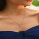 thumbnail image 2 of Kinitial-collar de acero inoxidable con grabado láser para mujer, colgante con inicial de A-Z, joyería de moda, regalo conmemorativo, 2 of 4