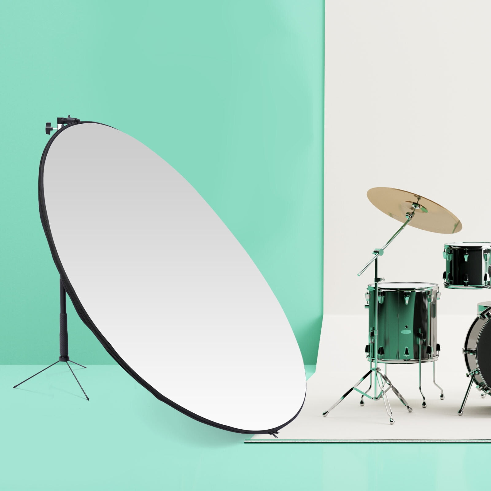 DENEST Photography Reflector Stand Kit 43" 5in1 Collapsible Reflector for Photography