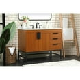 thumbnail image 2 of Elegant Decor Eugene 42" MDF Single Bathroom Vanity with Backsplash in Teak, 2 of 8
