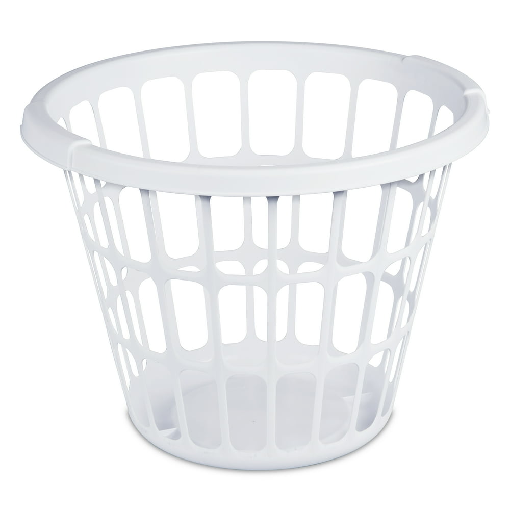 Mainstays 1 Bushel/35 L Laundry Basket, Mainstays White