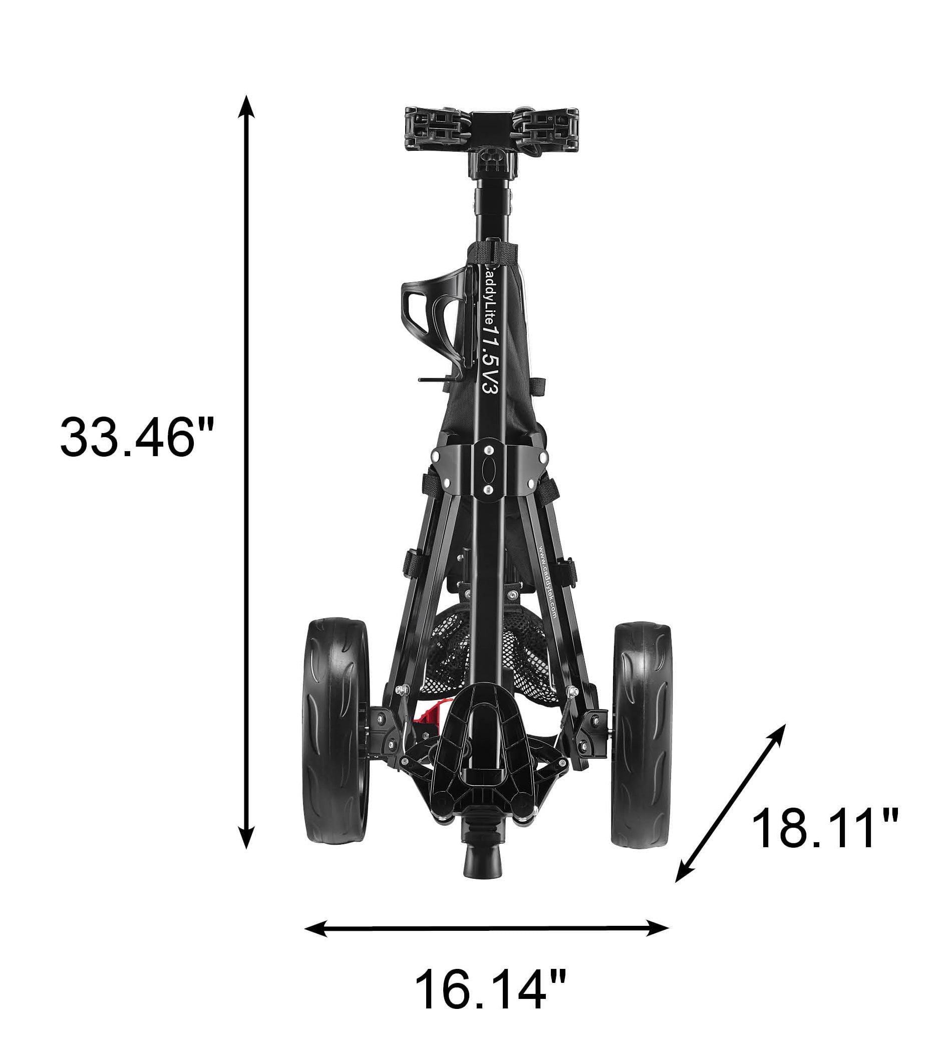 Caddytek CaddyLite 11.5 V3 Golf Push Cart, Black - Walmart.com