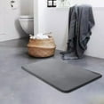 thumbnail image 4 of Harlier Memory Foam Bath Mat Rug 24x16 in, Soft and Absorbent Bathroom Rugs, Non-Slip, Comfortable, Machine Washable Bath Carpet for Bathroom Floor, Tub, Shower and Home Decor, Dark Gray, 4 of 7