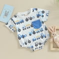 thumbnail image 2 of Bagilaanoe Newborn Baby Boy Easter Rompers Carrot Print Long Sleeve Bodysuits 3M 6M 12M 18M Infant Casual One Piece Short Jumpsuit, 2 of 7