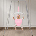 thumbnail image 3 of Baby Jumper with Stand, Baby Jumpers and Bouncers, Baby Exerciser Suitable for 6-24 Months, Pink, 3 of 8