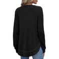 thumbnail image 5 of Tunic Tops for Women Loose Fit Dressy Long Sleeve Shirts Womens Sweaters Crew Neck Fall Clothing Black L, 5 of 6