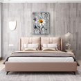 thumbnail image 3 of Daisy Flower Canvas Wall Art Decorative Picture-Modern&nbsp;Floral Artwork Prints Daisy wall Decor - Living Room Bathroom Bedroom Office Home Roon Decor -Ready to Hang (Grey Daisy flowers, 12x16inch), 3 of 6