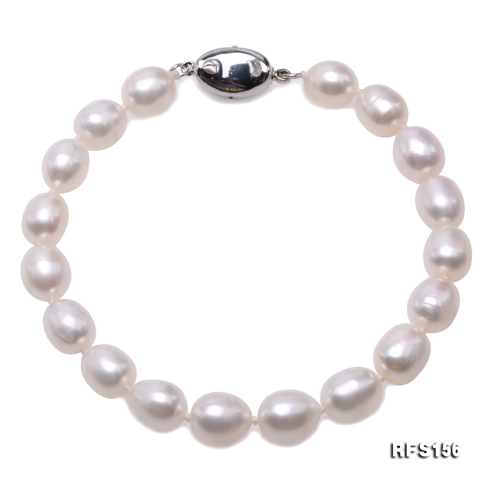 ブレスレット LESS IS MORE oval pearl necklace JYX Pearl Necklace Set AA 7-8mm Natural Oval Freshwater