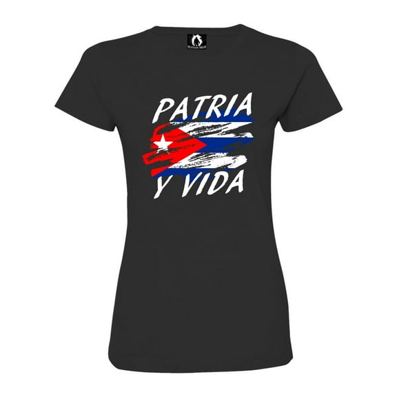 Womens Patria y Vida Cuba Freedom Deluxe Soft T-Shirt