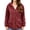 Wine Red, variant on Cuteduck Womens Sherpa Jacket Fuzzy Fleece Zip Up Winter Hoodies Coat, S-2XL