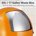 thumbnail image 2 of 65L/17 Gal Trash Can, Stainless Steel Tall Commercial Garbage Can, Waste Bin with Square Push Lid, Durable Garbage Bin with Removable Inner Bucket for Home, Kitchen, Office, Orange, 2 of 6