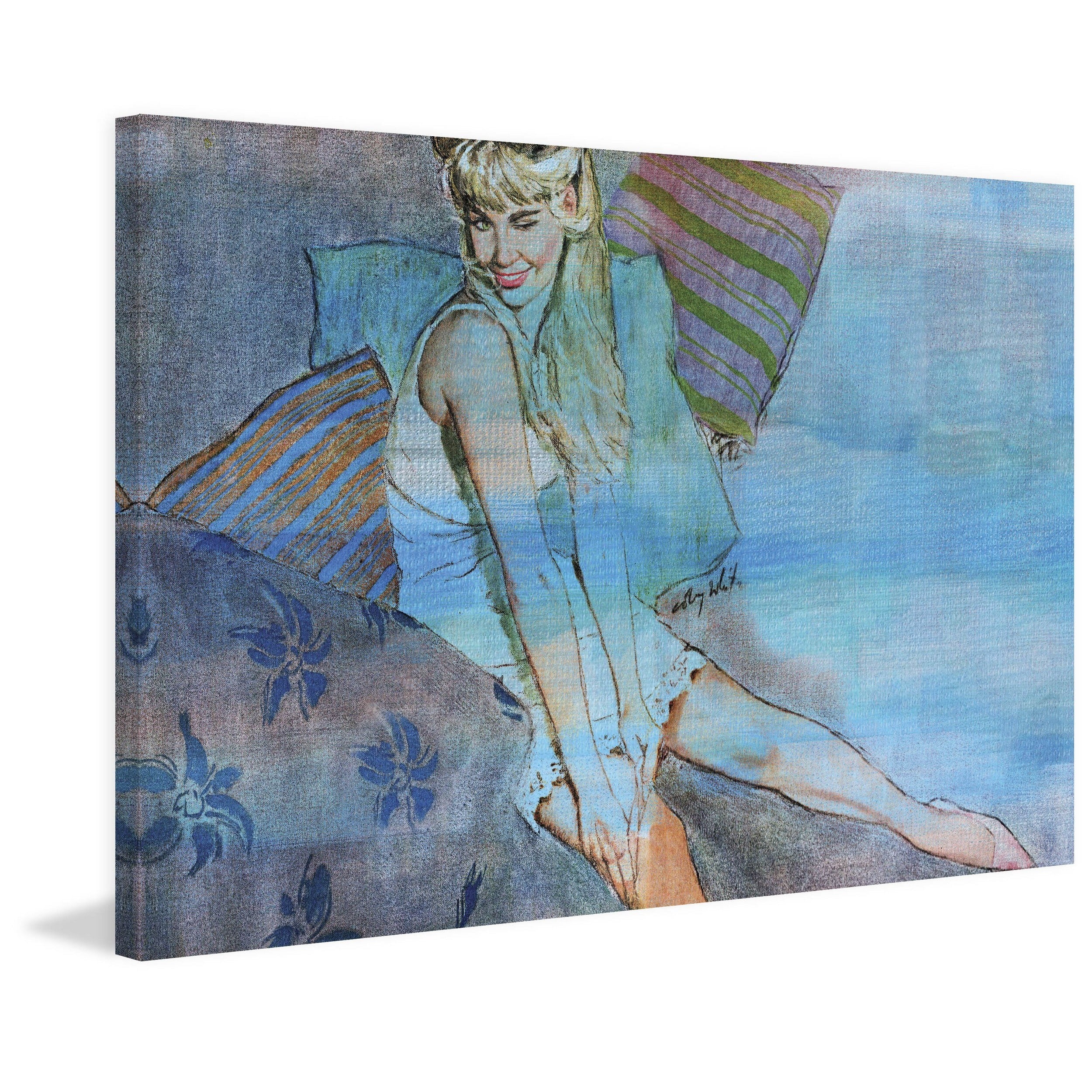 Parvez Michel Inc Parvez Taj - Flirty Wink Painting Print on Canvas - Multi-color