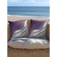 thumbnail image 5 of Outdoor Throw Pillow Set of 2, Purple Grey Ombre Waterproof Pillow with Insert Included, Modern Geometric Abstract Aesthetics Cream Decorative Accent Cushion Sofa Pillows for Patio Porch, 16 x 16 In, 5 of 8