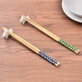 thumbnail image 4 of Hloma 10 Pairs Floral Print Chopsticks Non-slip Good Grip Food Grade Eco-friendly Eating Reusable Chinese Classic Wooden Chopsticks for Dining Room, 4 of 8